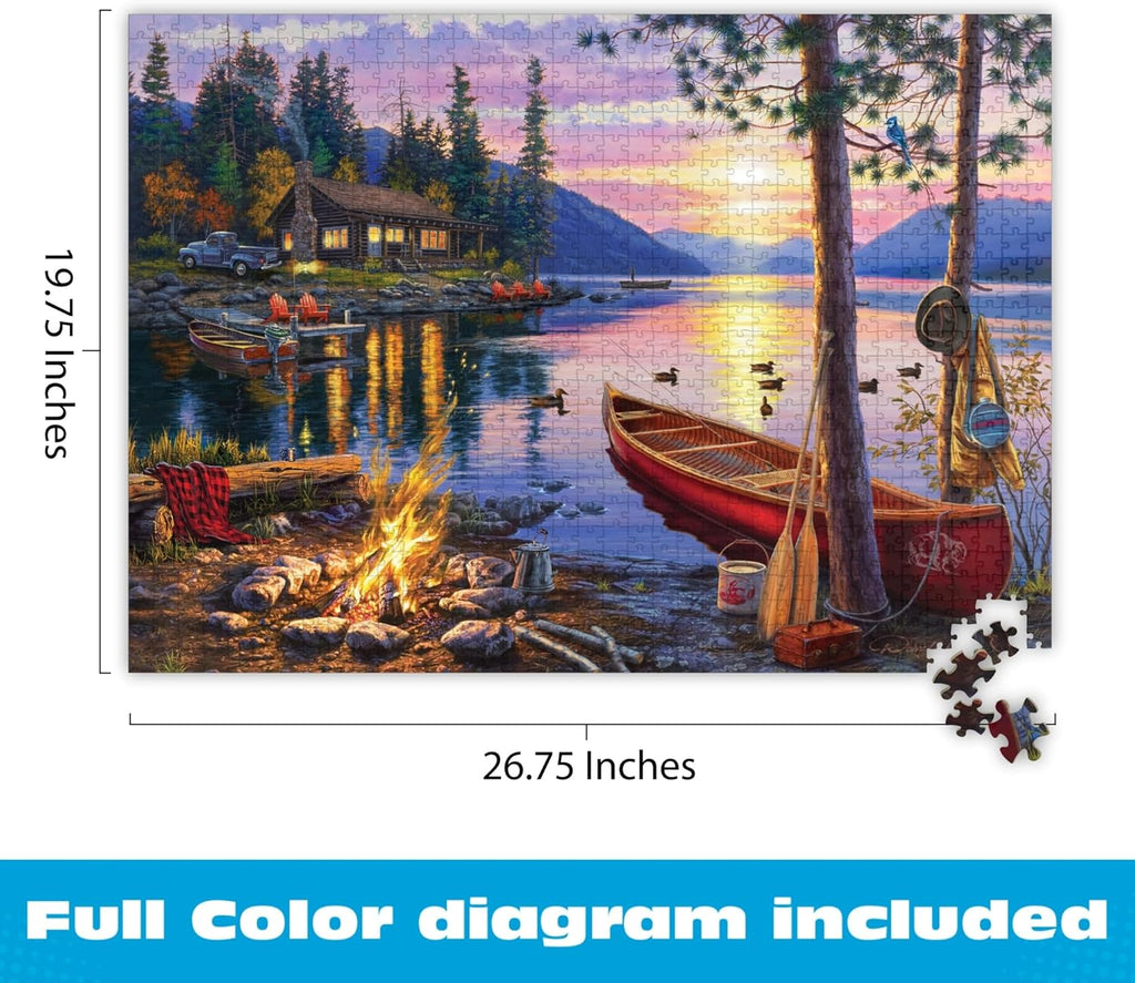 - Darrell Bush - Canoe Lake - 1000 Piece Jigsaw Puzzle